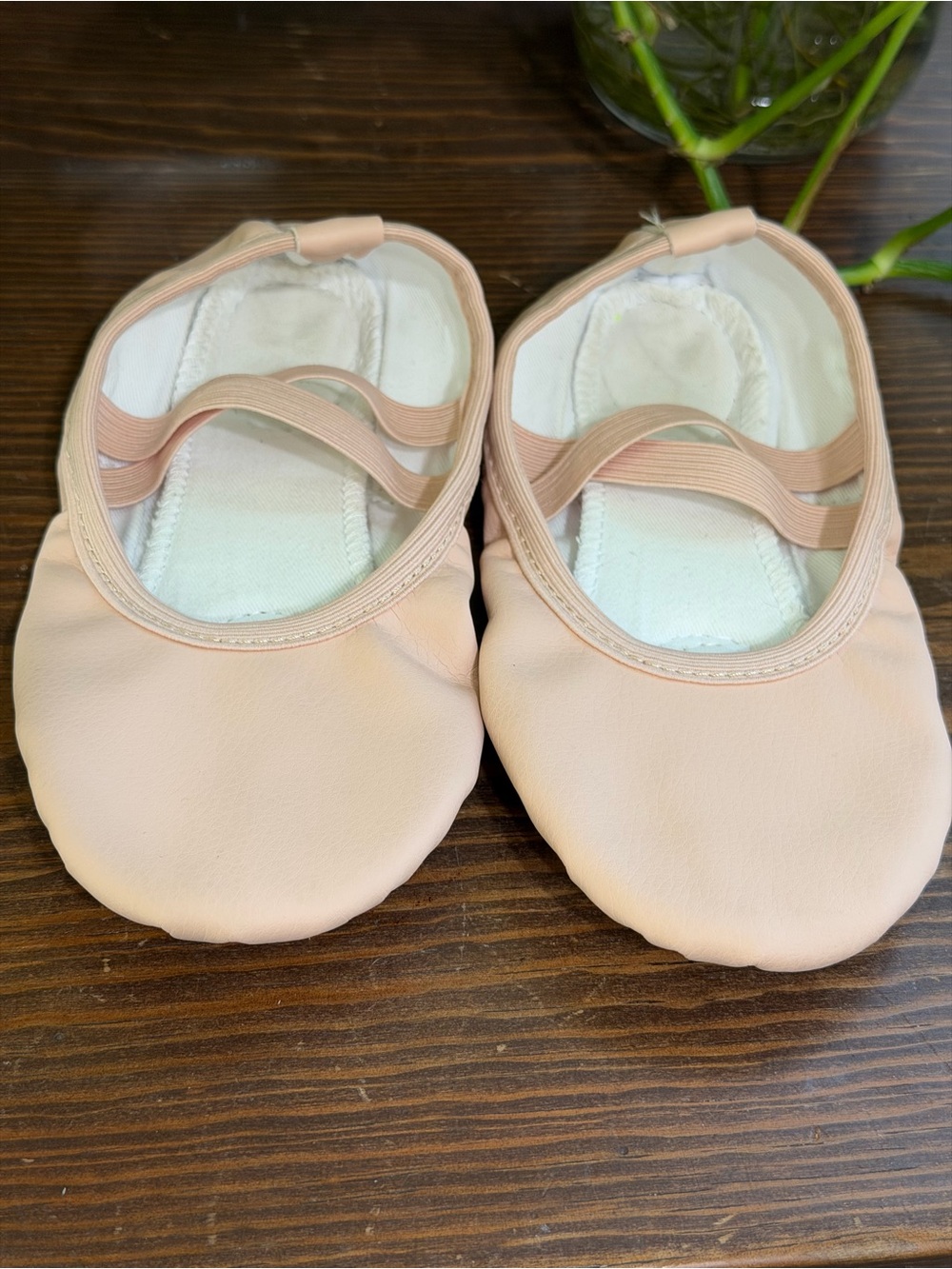 Stelle Pink Leather Split Sole Ballet Slippers Shoes Unisex Size 10M-11M